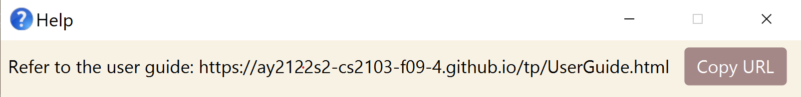help message